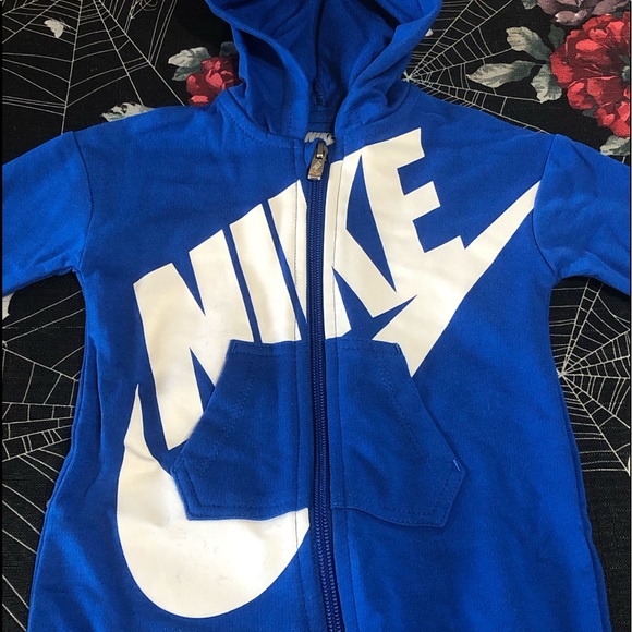 NWT NIKE AIR KIDS ZIP UP HOODIE ROMPER 6M ONESIE - Picture 3 of 11